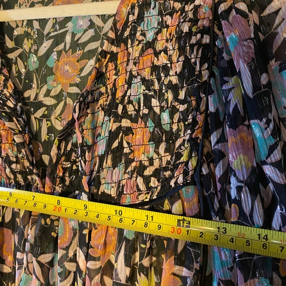 Free People Sheer Floral Babydoll Long Sleeve Dress - Picture 9 of 13